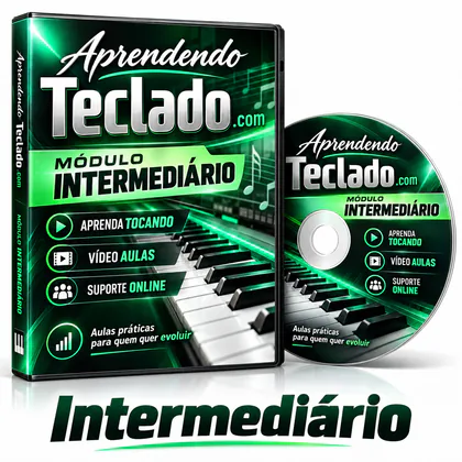 Arte do Módulo Intermediário do curso Aprendendo Teclado