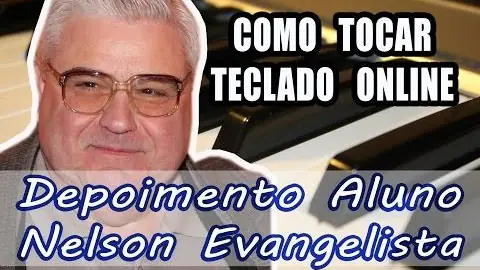 Nelson Evangelista sorrindo, na capa do depoimento dele